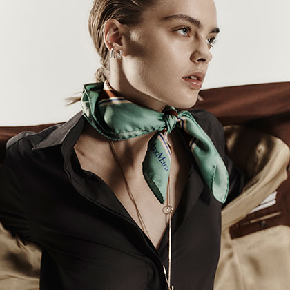 Long Nappa leather gloves, tobacco | Max Mara